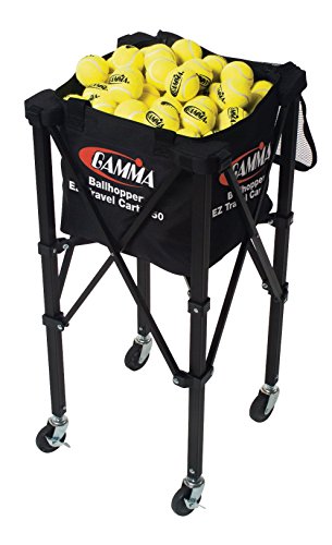 GAMMA Sports EZ Travel Cart, Tennis & Pickleball Hopper, Padel, Portable Compact Design, Sturdy Lightweight Construction, EZ Bags, 150 or 250 Capacity, Premium Carrying Case Included - size: 150 Ball, style: Former Cart