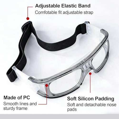 Andux Unisex Sports Glasses Anti Fog Goggles for Basketball Dribbling, Lacrosse, Eye Training LQYJ-01 - color: Grey
