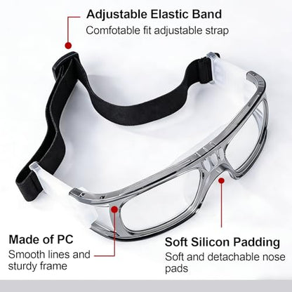Andux Unisex Sports Glasses Anti Fog Goggles for Basketball Dribbling, Lacrosse, Eye Training LQYJ-01 - color: Grey
