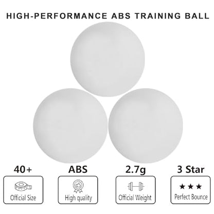 3 Star Ping Pong Balls - High Performance ABS Table Tennis for Training,Game - color: Pack of 20 White