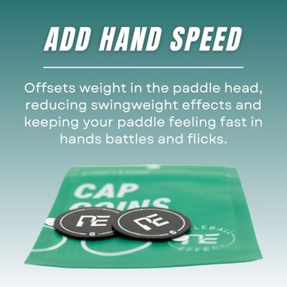 Pickleball Effect Cap Coins Weighted Paddle Counterbalance – Enhances Hand Speed and Reduces Head-Heavy Feel for Improved Control