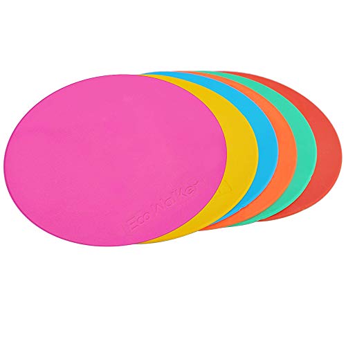 Spot Markers 6pcs 4inch 6inch 8inch 10inch 12inch Floor Marker for Kids Agility Training - style: 8inch