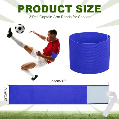 PATIKIL Soccer Captain Armband, Captain Arm Bands for Soccer Elastic Captain Arm Band Sports Captain Armbands - color: Dark Blue