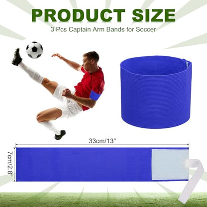 PATIKIL Soccer Captain Armband, Captain Arm Bands for Soccer Elastic Captain Arm Band Sports Captain Armbands - color: Dark Blue