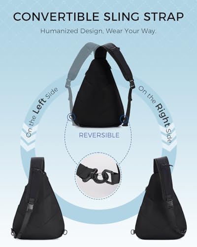 sportsnew Pickleball Bag for Men Women, Pickleball Sling Bag with Separate Paddle & Ball Compartment, Fence Hook, Phone Pocket for Quick Access, Waterproof Pickleball Backpack, Patent Pending - color: Black