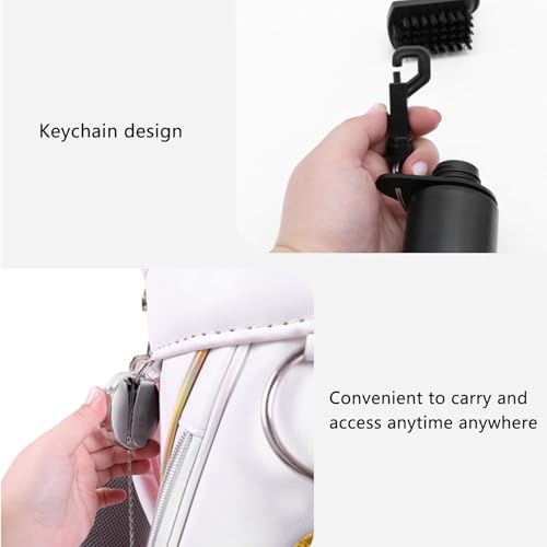 Portable Essential Cleaner Brush with Clip, 100ml Squeeze Water Bottle, Plastic Cleaning Tool for Deep Cleaning, Men and Women