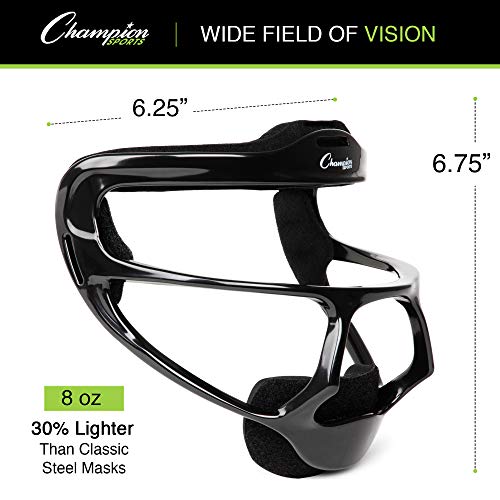 Champion Sports Ultralight Magnesium Softball Fielder’s Mask – Youth & Adult Sizes, 8oz Lightweight Protective Face Guard - color: Purple, style: Ultralight Magnesium (Youth Size)