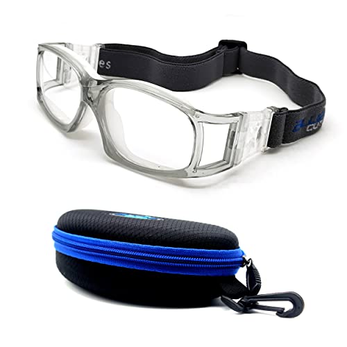 BLUE CUT Safety Outdoor Sports Goggles Unisex Anti Fog Ideal For Basketball Racquetball - color: Gray