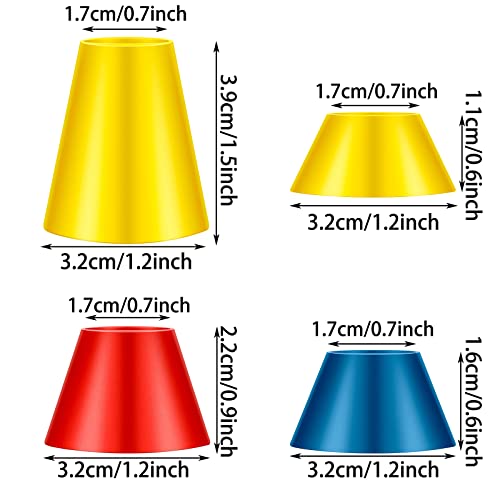 Gejoy 24 Pieces Rubber Winter Golf Tees Golf Rubber Tees Practice Tee Holder with 4 Different Height for Practice, 38,22,16.5,12 mm - color: Red, Yellow ,Blue