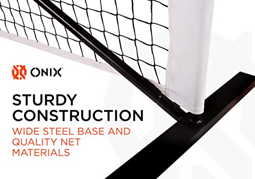 ONIX Pickleball 2-in-1 Regulation-Size Portable Net and Practice Net Set Includes Carrying Case with Wheels