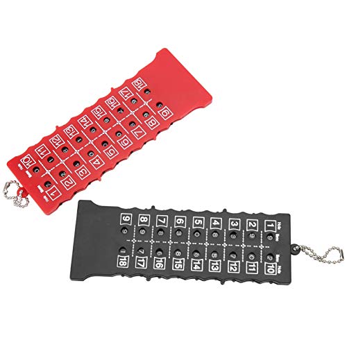 Vbestlife 2Pcs 18 Hole Score Counter Stroke Counter Scoreboard with Key Chain Tally Keeper