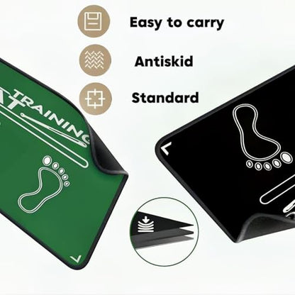 2-in-1 Baseball Batting Mat & Decorative/Entryway Mat, Softball Hitting Mat with Home Plate, Anti-Slip, Batting Stance Guide for Swing Training, Durable Indoor/Outdoor Use (35.4"x23.6")