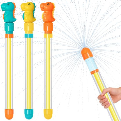 Dsmile 3 Pcs Firework-Shaped Spray Water Gun for Kids,Squirt Gun Umbrella-Shaped Spray for Swimming Pool Beach Summer Outdoor Water Party Games - style: Fireworks nozzle(Dinosaur)*3