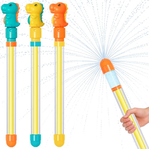 Dsmile 3 Pcs Firework-Shaped Spray Water Gun for Kids,Squirt Gun Umbrella-Shaped Spray for Swimming Pool Beach Summer Outdoor Water Party Games - style: Fireworks nozzle(Dinosaur)*3