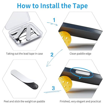 30PCS Lead Tapes, 3g High Adhesive Lead Tape for Pickleballs,Tennis, Golf Clubs, Adjust The Paddle Weighted Lead Tape and Add Swing Weight - color: Silver