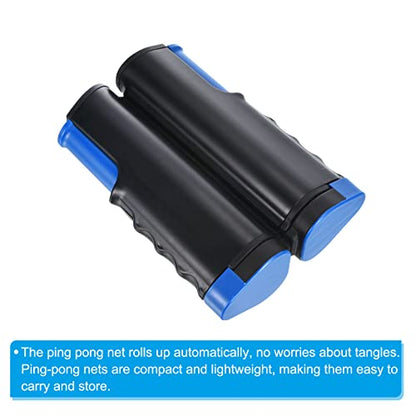 PATIKIL Retractable Ping Pong Net for Any Table, Portable Table Tennis Net and Post Equipment Up to 2 inch for Family