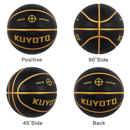 KUYOTQ Kids Youth Adult Size 3/4/5/6/7 (22/25.5/27.5/28.5/29.5") Basketball Premium Rubber or Faux Leather Basketball Indoor Outdoor Basketball for Boys Girls Womens Mens Basketball Gifts (Deflated)