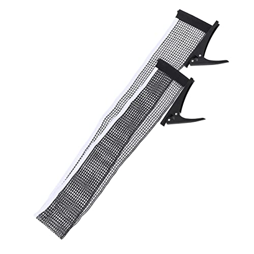 Standard Table Tennis Net Bracket Set, Table Tennis Net Rack Kit, Nylon Net with Stainless Steel Frame, to Install for Indoor and Outdoor Training,
