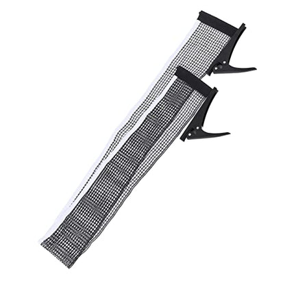 Standard Table Tennis Net Bracket Set, Table Tennis Net Rack Kit, Nylon Net with Stainless Steel Frame, to Install for Indoor and Outdoor Training,
