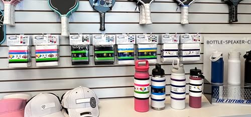 Pickleball Water Bottle Grip Kit - WHITE: Regular - 9 Bands for Superior Grip, Style, & Protection.