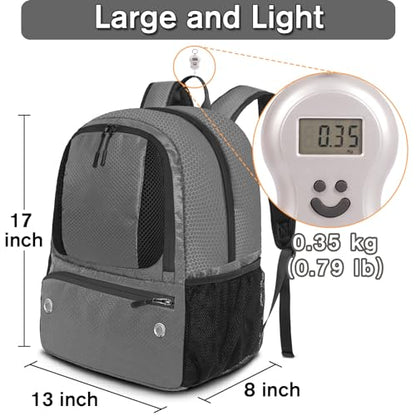 YOREPEK Soccer Backpack,Soccer Bag with Ball Holder, Water resistant Sport Equipment Bags Fit Basketball Volleyball Football - color: Deep Grey