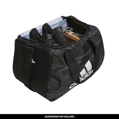 adidas Power Gym Duffel Bag – Athletic & Lightweight for Sports – Diablo - color: Essential Camo Black/Black/White/Diablo