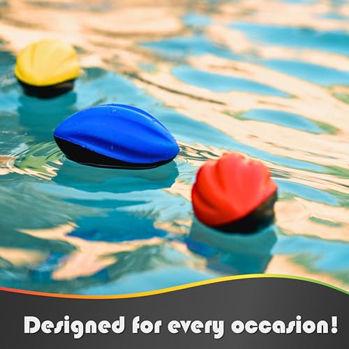 Mini Football Pack - 5” Spiral Small Foam Footballs for Kids (Red, Yellow, Blue, Pink, Orange, Green)