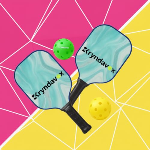 Kryndavox Pickleball Paddle Set of 1，USAPA Approved Carbon Fiber/Fiberglass Pickleball Racket for Men and Women - color: Fiberglass