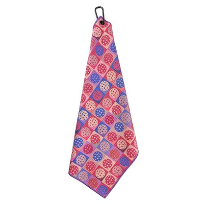 Wolf Golf Towels Pickleball Towel | Pickleball Gifts | Pink Balls | Sport Towel | Retirement Gift - color: Pickleballs in Pink