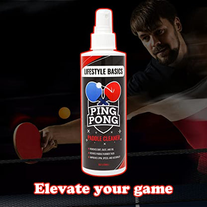 Lifestyle Basics Ping Pong Paddle Cleaner - Rubber & Wood Cleaner for Table Tennis Rackets - 3 Pack Microfiber Cleaning Cloths - Non-Abrasive, Reusable, Washable