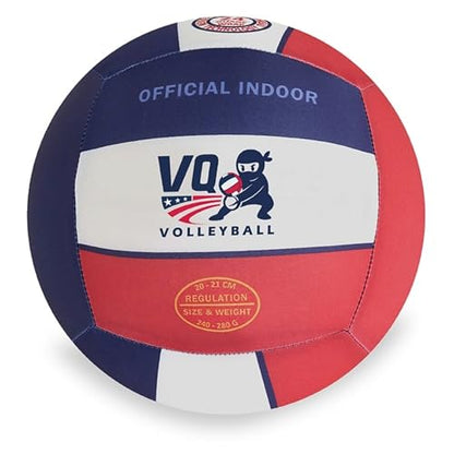 Soft Volleyball - Foam, Silent, No-Deflate, Durable Indoor Volleyball for Training, Games & Practice - Soft on Arms, Safe for House - color: Red, White, & Blue