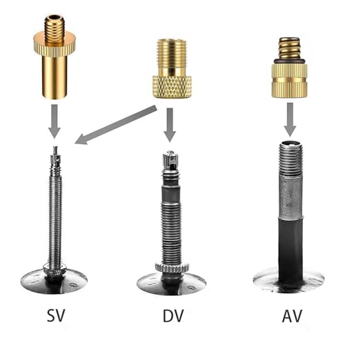 Bicycle Valve Adapter Set, Replacement Pump Head with Dual Valves for All Bicycles Car, Bike Valve Converter, Ball Pump Connection Hose, Ball Pump Needles, Air Pump Adapter for Bicycle Pumps
