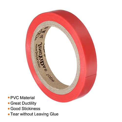 PATIKIL Grip Finishing Tape, PVC Racquet Finishing Tapes Racket Accessories Sticky Seal for Tennis Badminton - color: Red