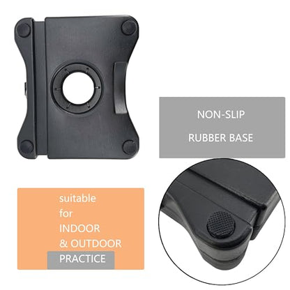 Tennis Trainer Rebound Baseboard Self Training Equipment with 2 Tennis Balls - color: Black