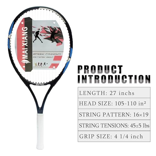 2 PCS (Blue+Orange) ZESTUP30MP for Adult Recreational Tennis Racket Carbon Aluminum Alloy Tennis Racquets