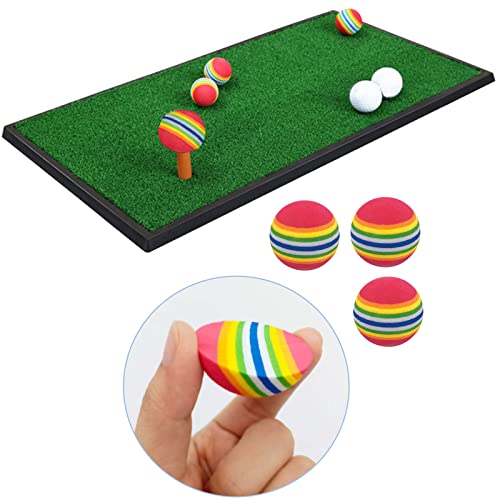 Medsuo 20pcs Practice Golf Balls Golf Training Balls Garden Soft Foam Elastic Golf Balls for Indoor/Outdoor Golf Practice - Red and Blue
