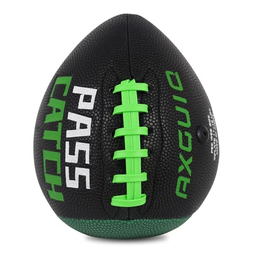 PassCatch Pee Wee Size Training Football, Fatherless Bounce Back Football Training Equipment Composite Leather Improving Enhance Solo Passing Catching Skills Official Size(Ages3-9,Deflated)