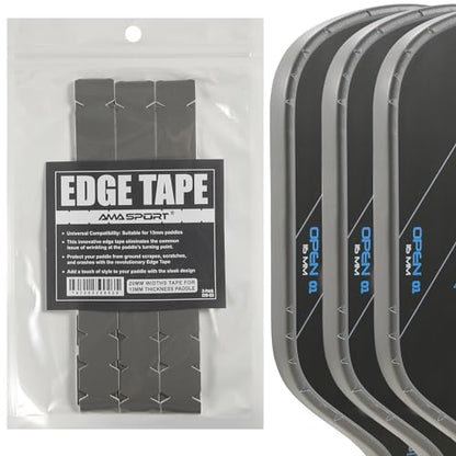 PICKLETECH Pickleball Paddle Protection Tape - Paddle Head Edge Guard - Racket Edge Protection Tape -Fit Perfectly Curved Edge -No Wrinkling - color: Moon Gray, size: Width 20mm