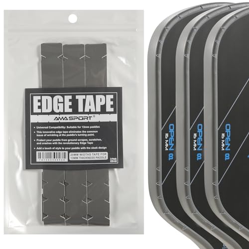 PICKLETECH Pickleball Paddle Protection Tape - Paddle Head Edge Guard - Racket Edge Protection Tape -Fit Perfectly Curved Edge -No Wrinkling - color: Moon Gray, size: Width 20mm