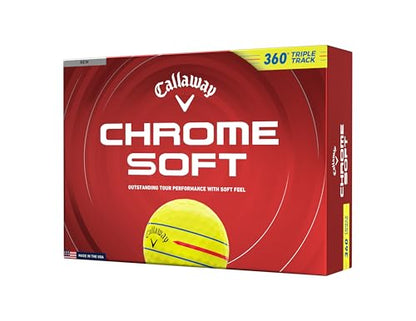 Callaway Golf Chrome Soft 2026 Golf Balls - color: 360 Yellow Triple Track
