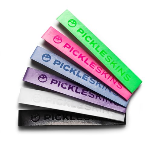 Thin Sliced Overgrip - Pickleball All-Weather Rubber Handle Grip, Single or Multipack - Black, White, Green, Pink, Blue, Purple, Green Tie Dye - Pickleball Accessory
