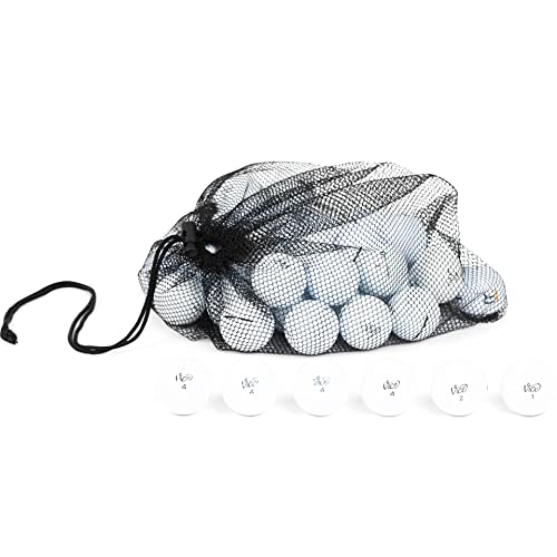 Clean Green Golf Balls Recycled Used Vice Golf Ball Mix - Good Condition Graded Balls - Includes GolfBalls and Mesh Carrying Bag