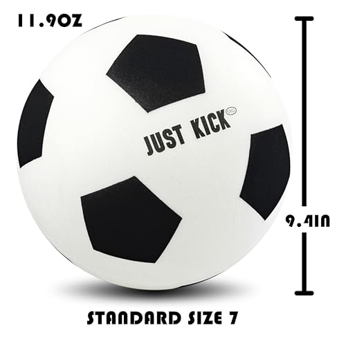 SRG Silent Foam Soccer Ball – Airless Indoor House Ball for Quiet Training, Soft Durable Foam Design, Multi-Use for Dribbling Practice, Gift for Soccer Fans, Sizes 3/5 / 7