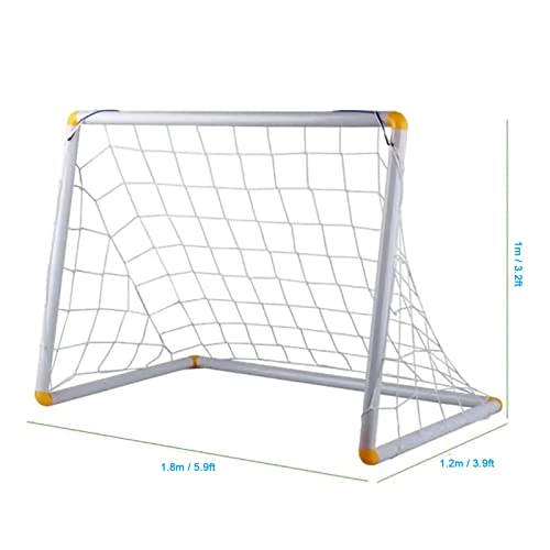 Soccer Goal Net, Sports Twisted Net Post Netting Portable Football Replacement Field Equipment Foldable Polyethylene Rope for Backyard Daily Practice Match Training Shooting Aid with Carry Bag - size: 6X4FT