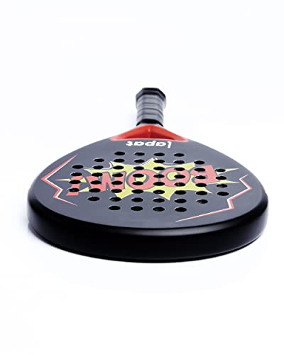LAPAT Padel Racket with Cover Bag - Carbon Surface with EVA Memory Foam- Paddle Tennis Racquets Lightweight - POP Tennis - color: Comic Kids