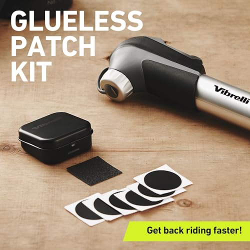 Vibrelli Mini Bike Pump - Presta & Schrader Bicycle Pump - 120 PSI Tire Pump for Road & MTB - No Valve Changing Needed - size: Mini Pump