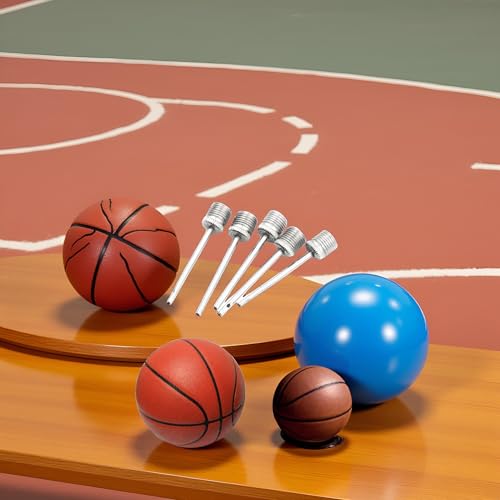 10Pcs Ball Pump Needles, Inflating Air Pump Needles Stainless Devices and Accessories for Basketball Football Volleyball Water Polo Rugby Exercise Sports Ball Balloon Inflation