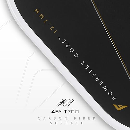 Franklin Sports PRO Pickleball Paddles – C45 Carbon Fiber Series - Official USAP + UPA Approved – Pro Player Design - color: ALW Aurelius | White, size: 12.75 mm