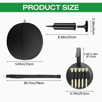 Esoes Golf Swing Ball Training Ball Golf Swing Training aid Inflatable Swing Trainer with Pump & Golf Tee Storage Pouch, Aid for Swing Correction, Prevents Chicken Wing Swing