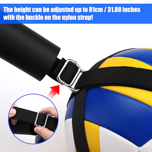 TOBWOLF Volleyball Spike Trainer, Elastic Self-Training Volleyballs Resistance Band, Volleyball Equipment Training Aid Improves Serving, Jumping, Arm Swing Mechanics and Spiking Power - color: Standard Volleyball Spike Trainer